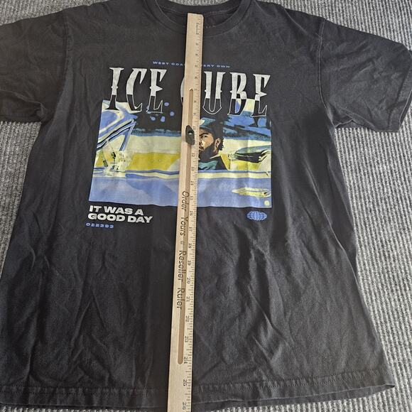 Ice Cube Shirt Mens LARGE Black It Was A Good Day Rap Graphic Tee Hip Hop - Picture 7 of 9